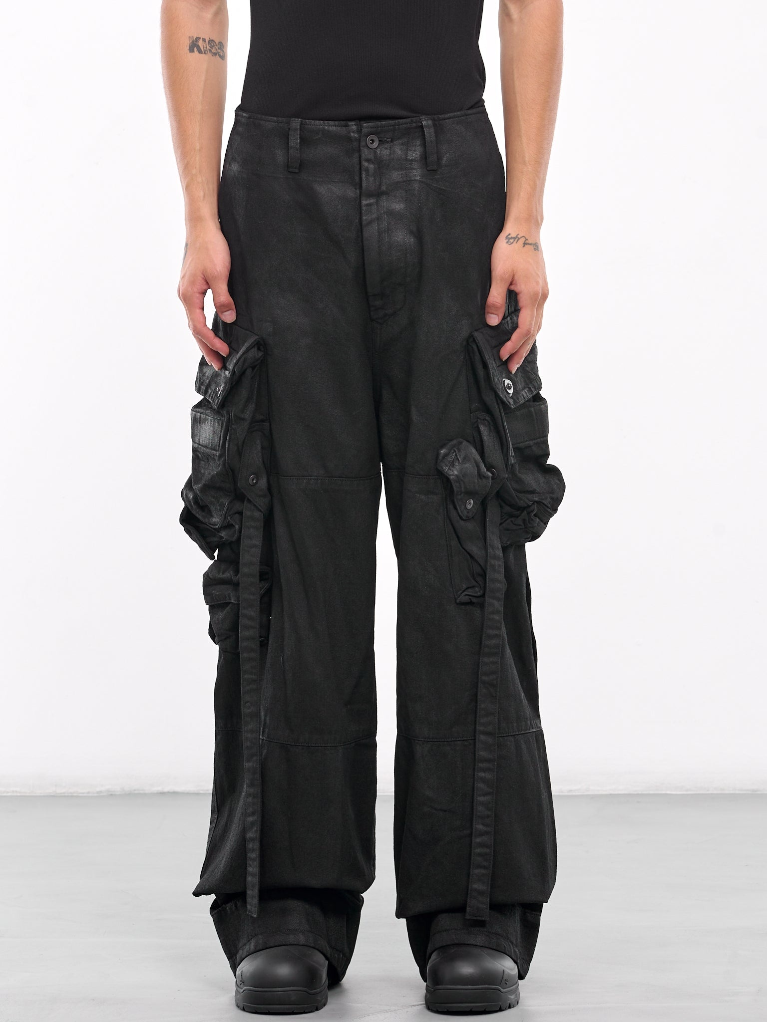 Waxed Cargo Pants - 1