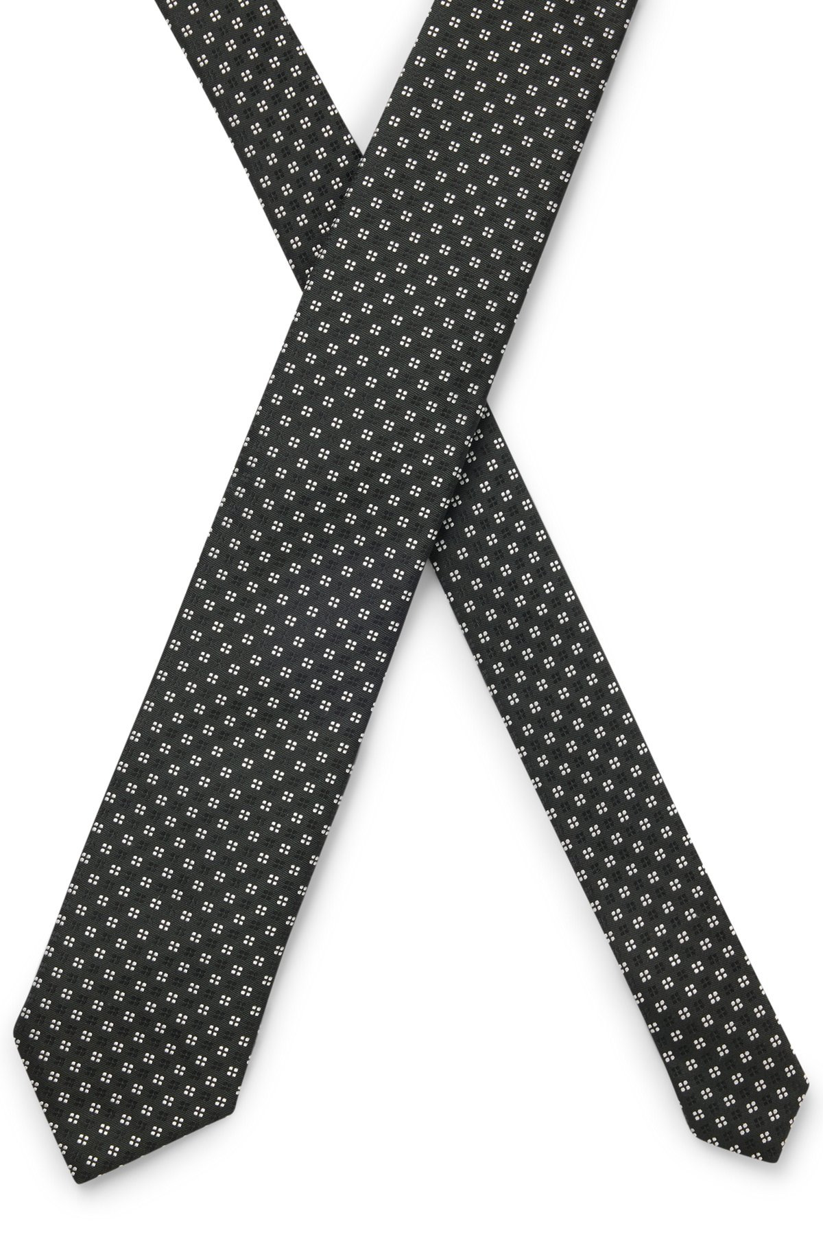 SILK-BLEND TIE WITH JACQUARD PATTERN - 4