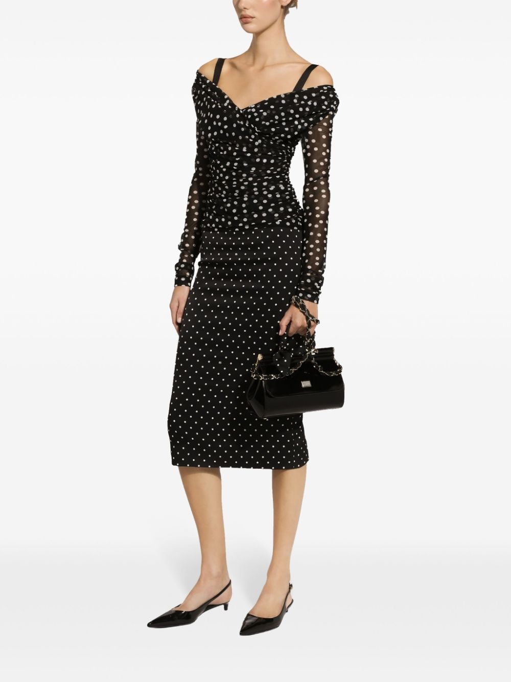 polka-dot tulle top - 3