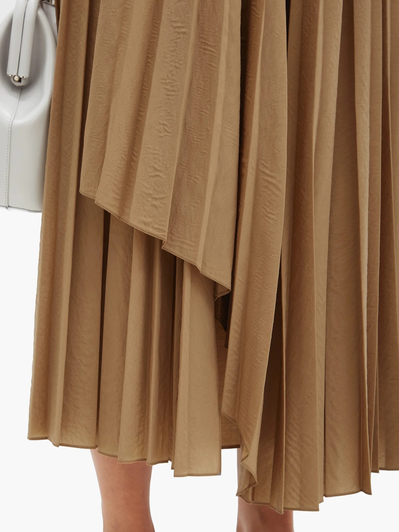 Pleated wool-blend wrap skirt - 3