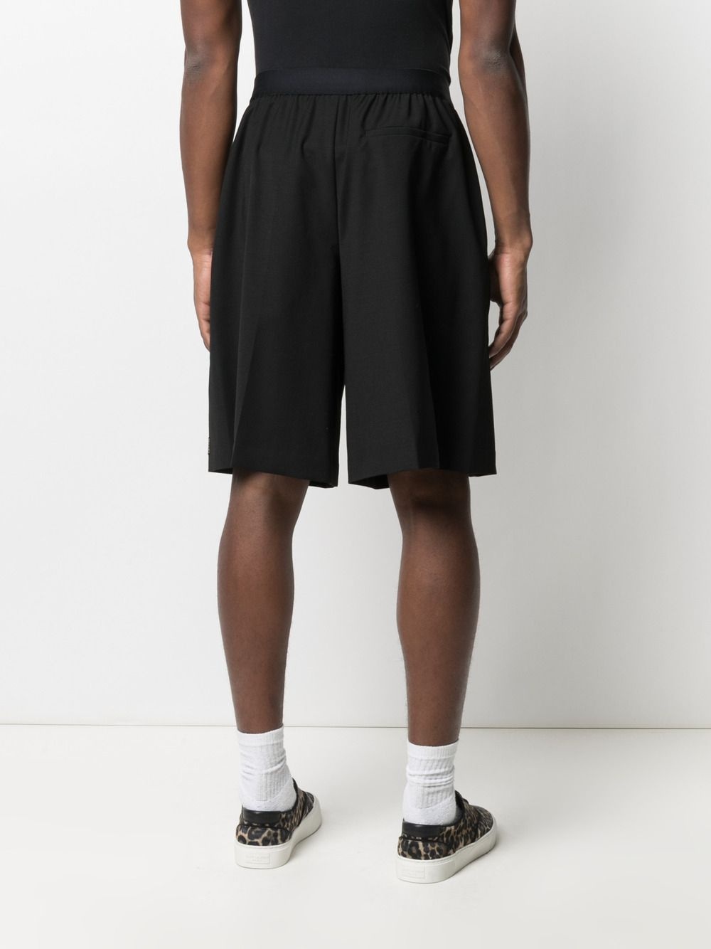 contrast-stitching track shorts - 4