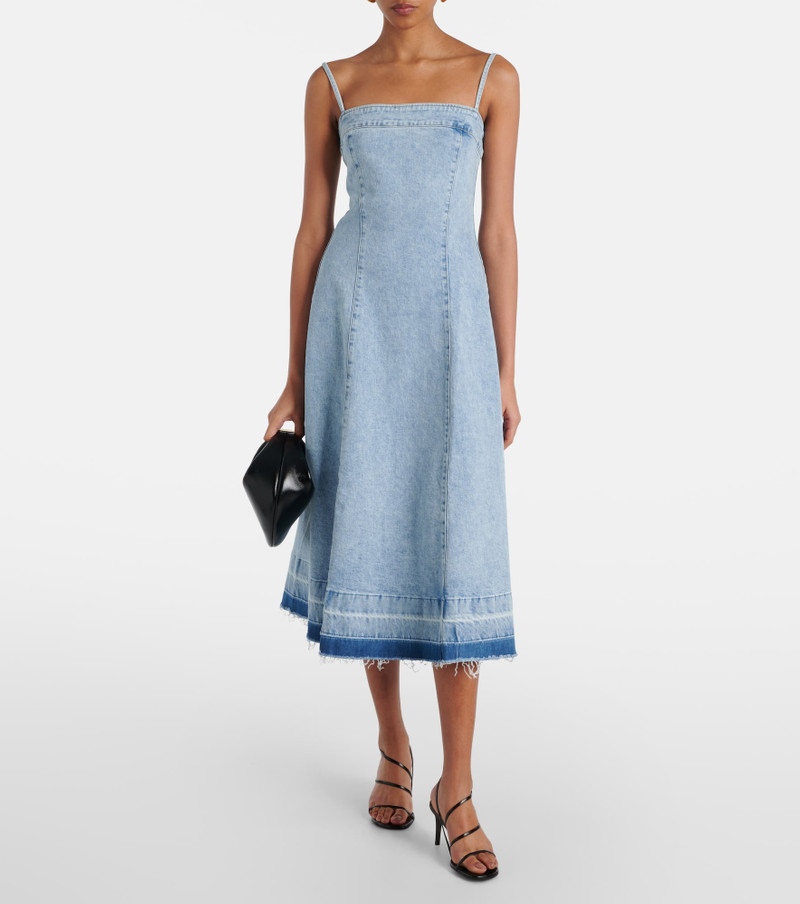 SIMKHAI Clarissa denim midi dress outlook