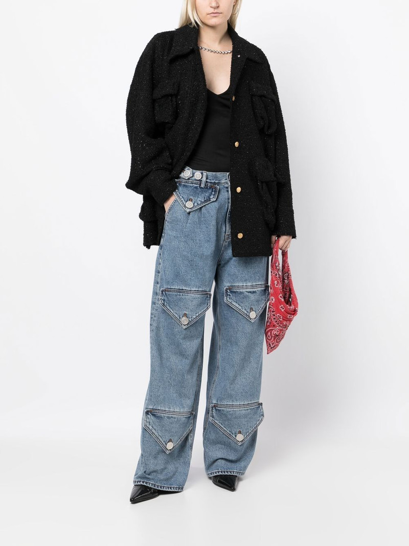 Blumarine bouclé button-up jacket outlook