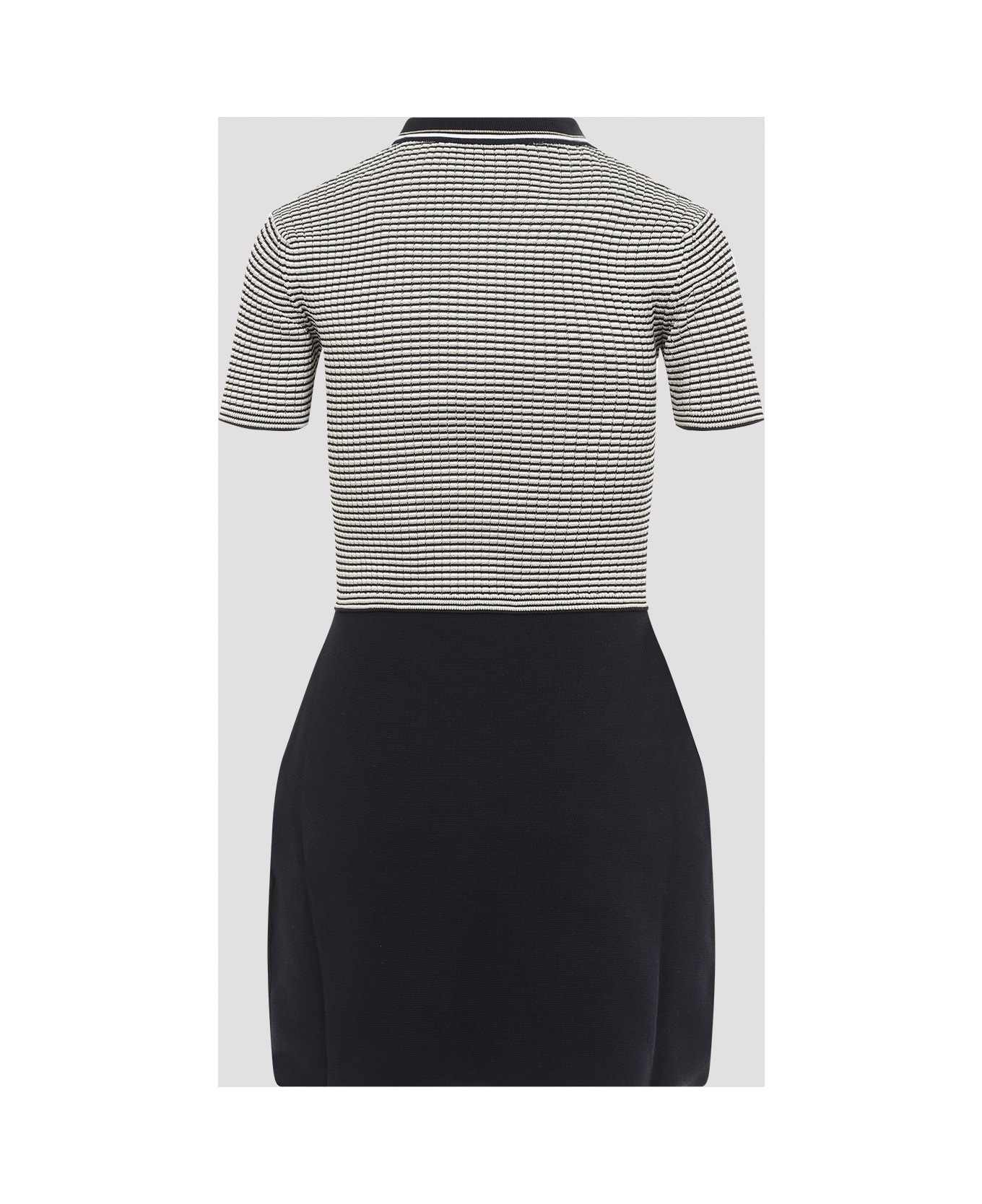 Black And Ivory Mini Dress - 4