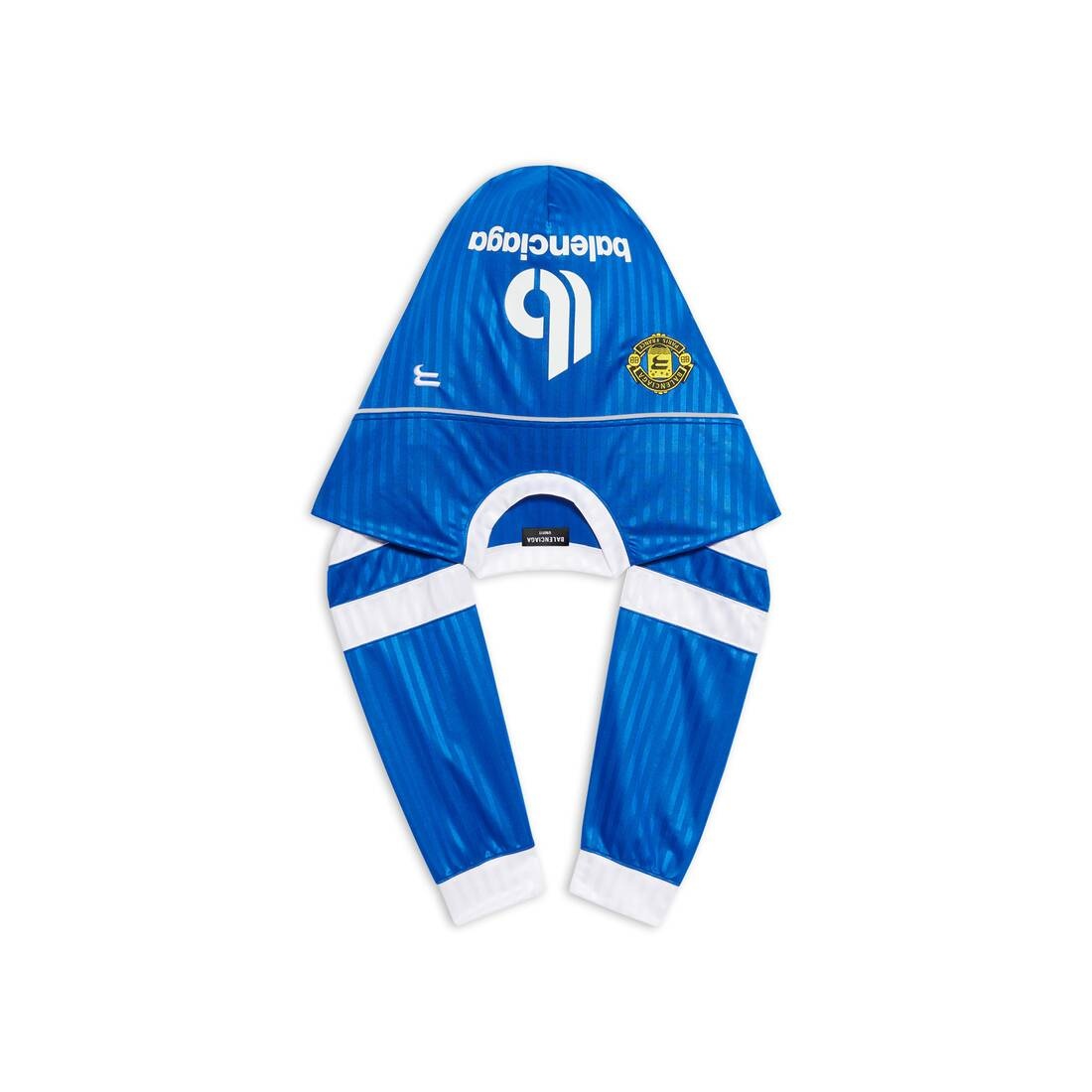 Men's Soccer Hood Scarf in Indigo - 2