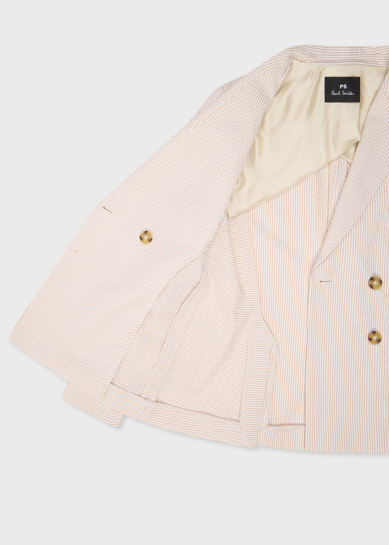 Women's Stripe Seersucker Two Piece Suit 3