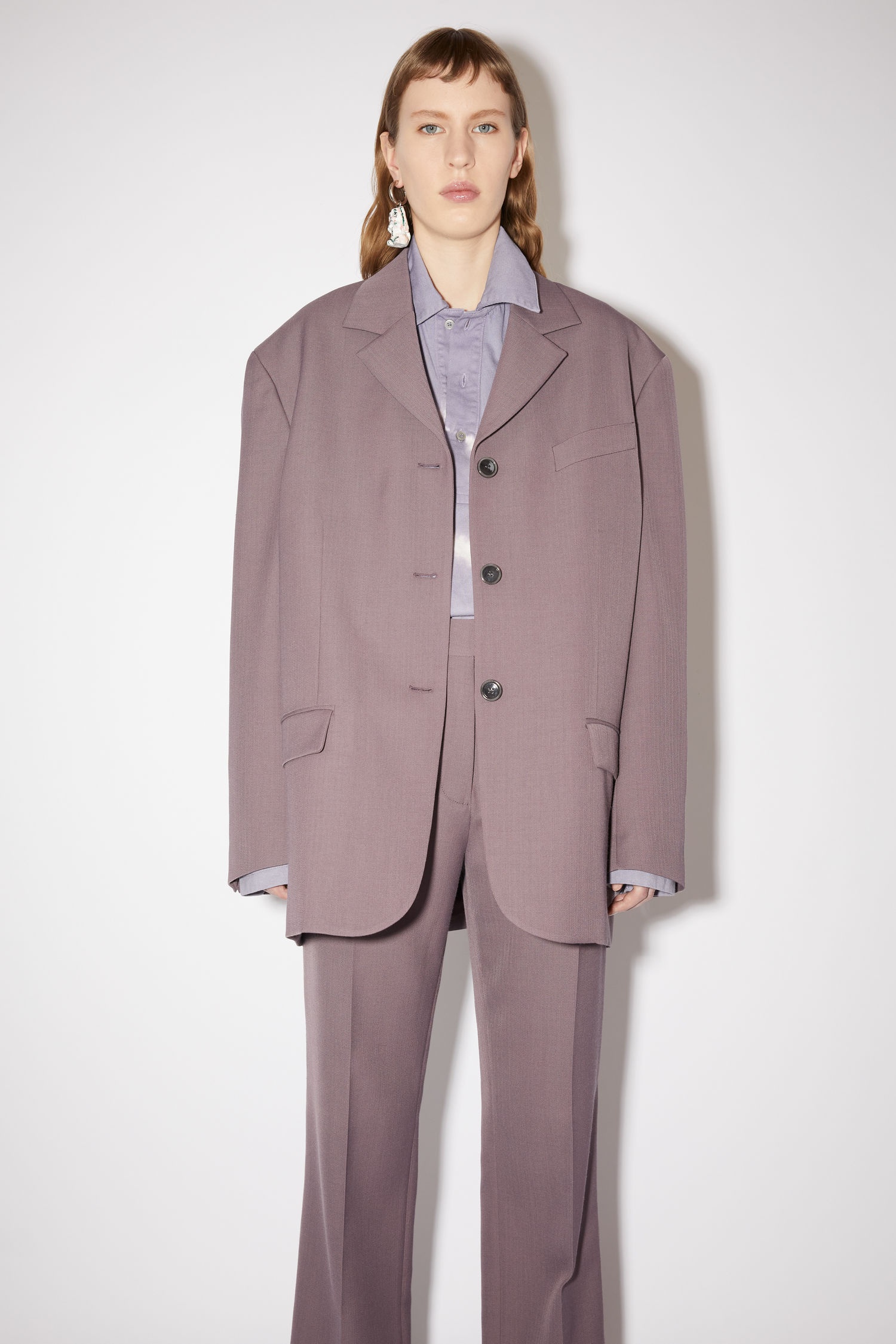ジャケット・アウター Acne Studios MISO COAT Acne Studios - Leather shirt jacket - Burgundy