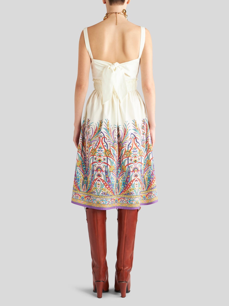 COTTON MIDI DRESS WITH PRINT - 4