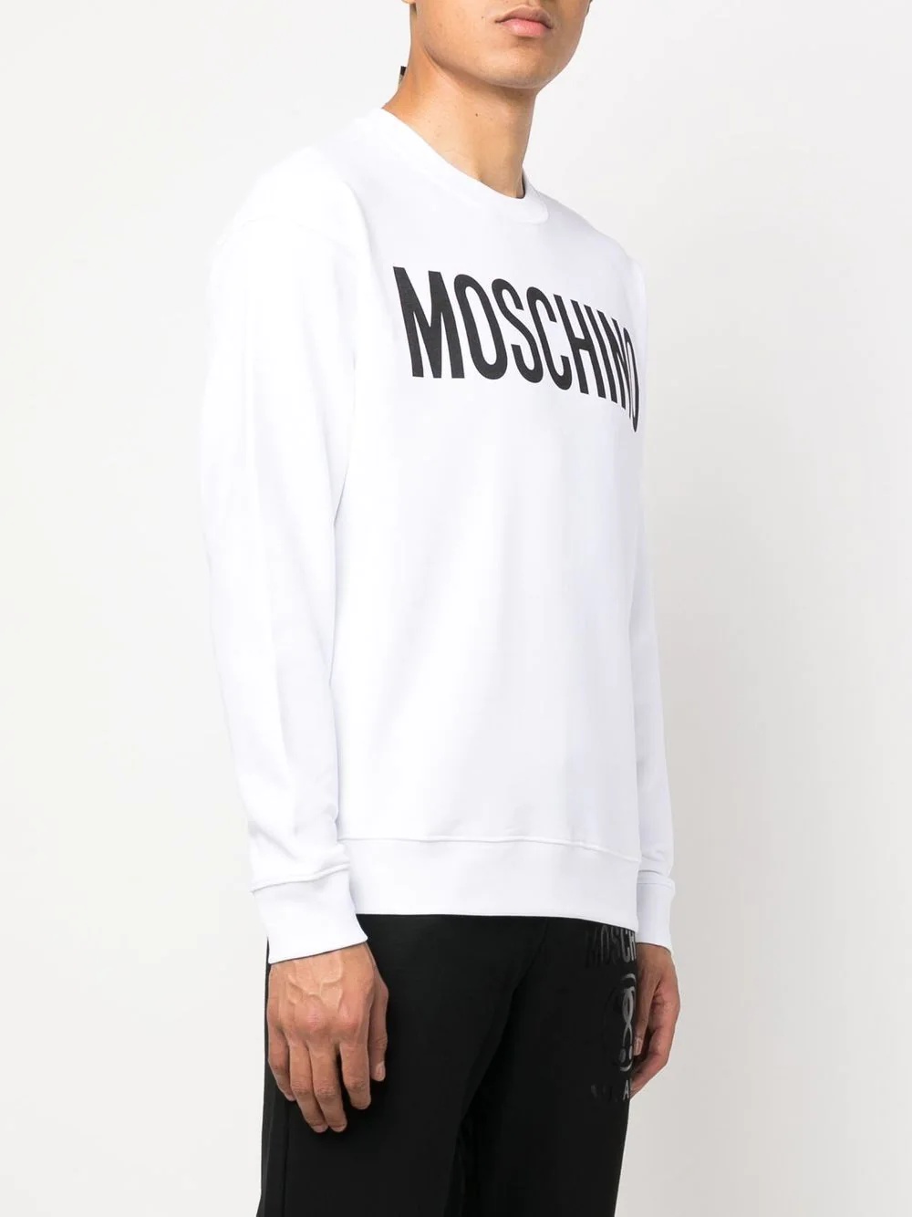 logo-print crew neck sweater - 3