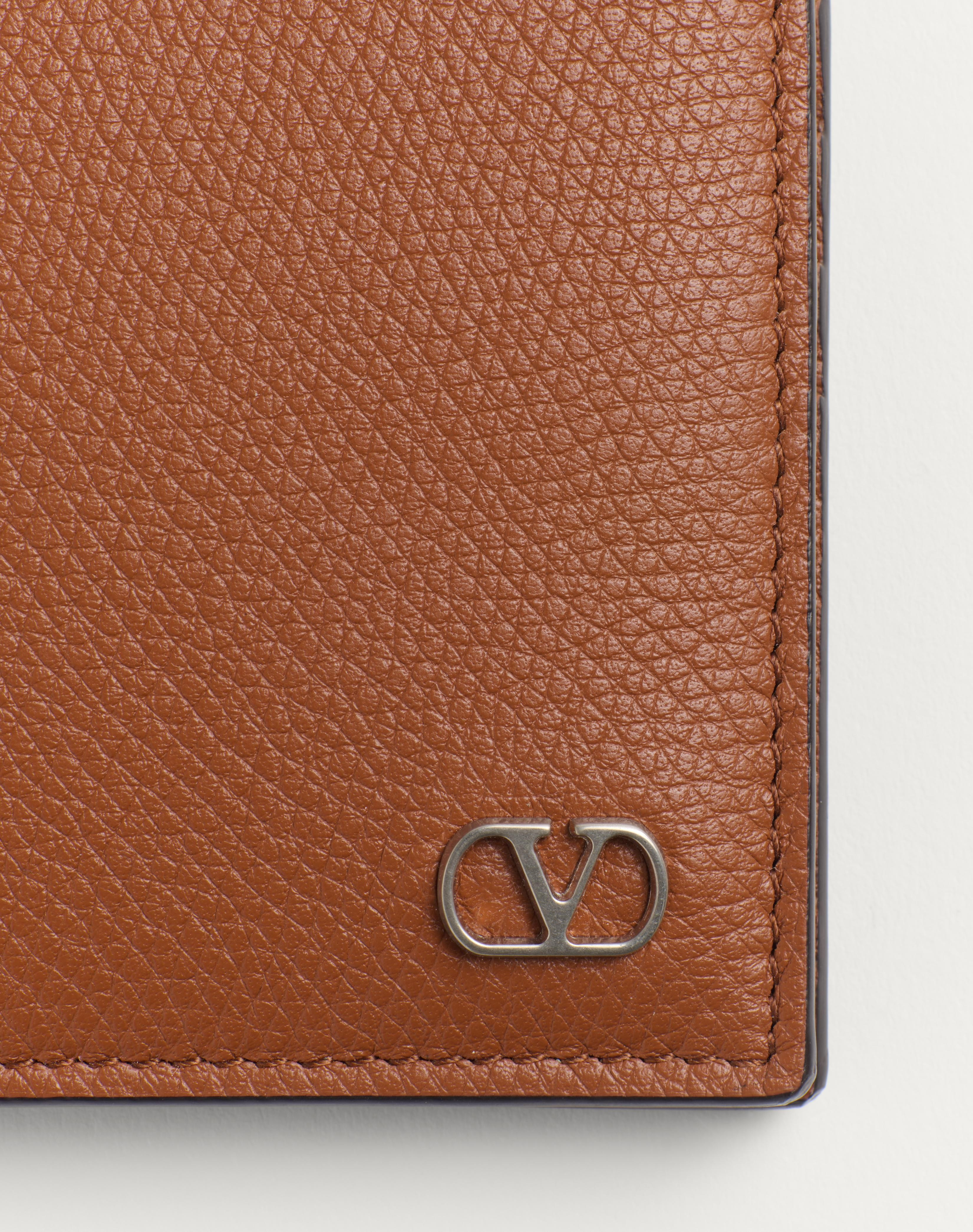 VLOGO SIGNATURE GRAINY CALFSKIN WALLET - 2