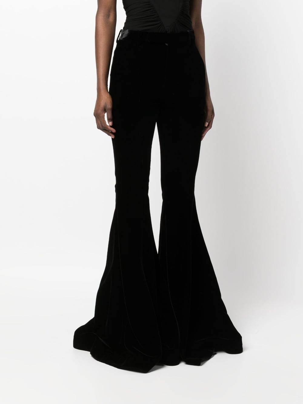 high-waisted flared trousers - 3