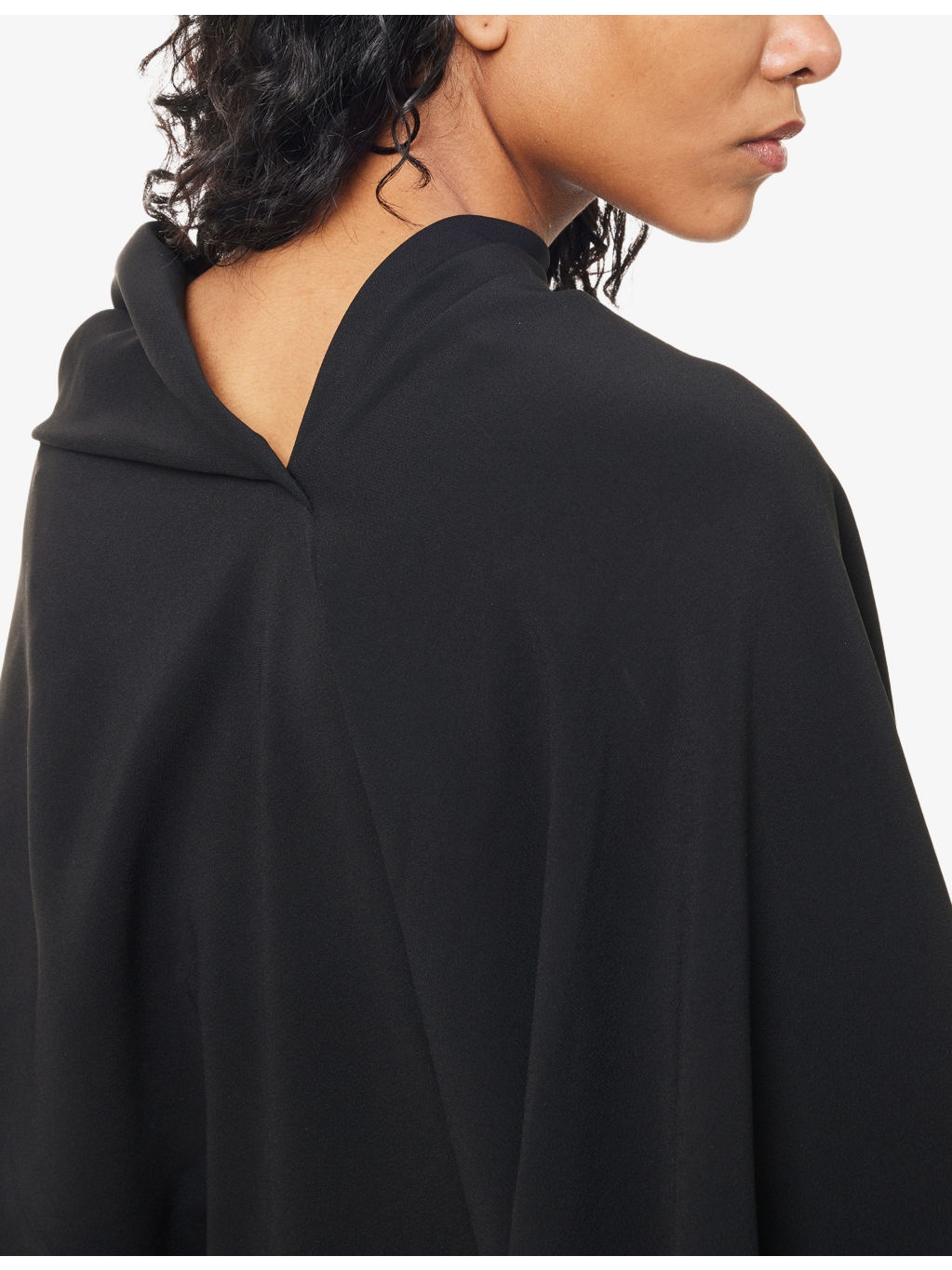 Cylinder Draped Woven Top - 5