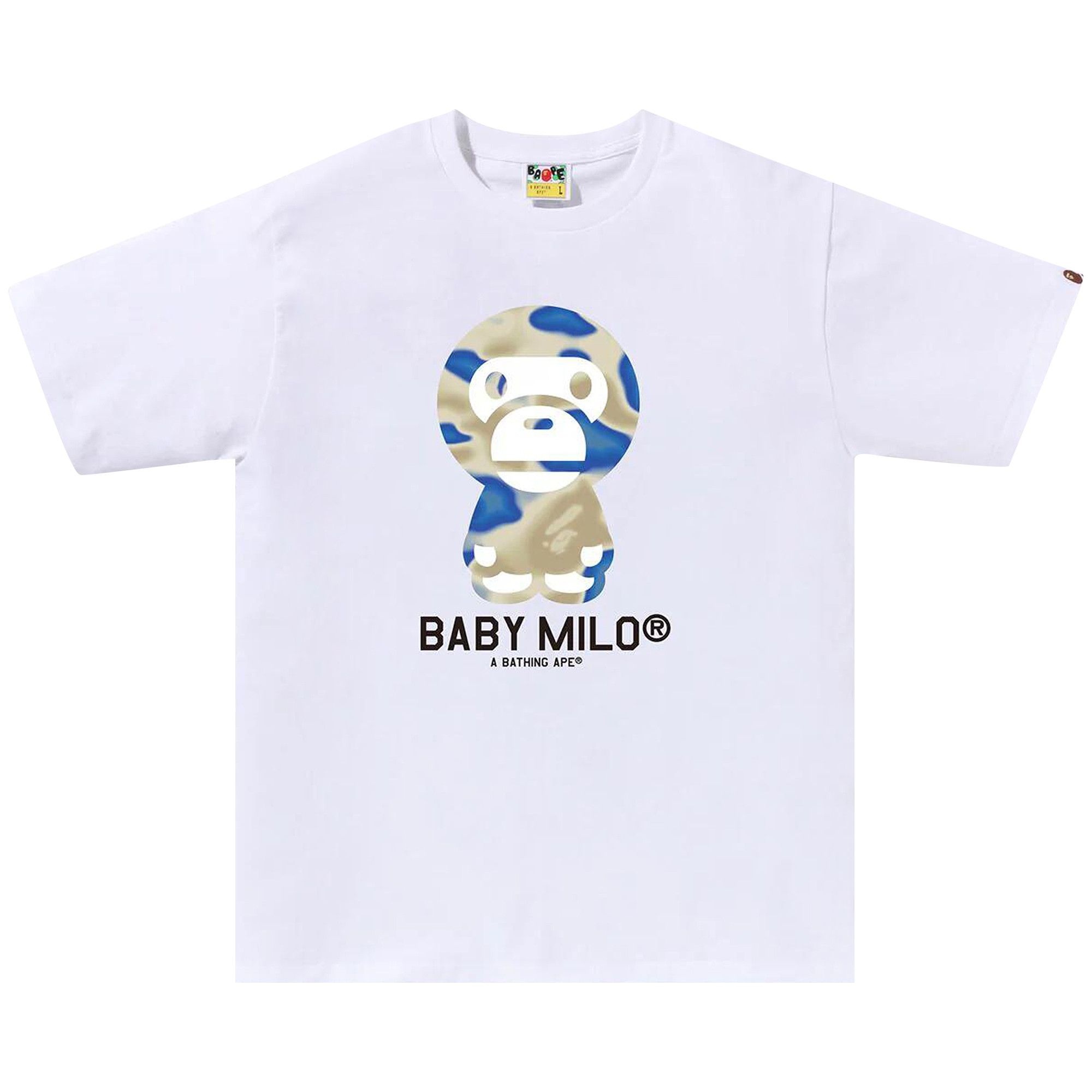 BAPE Liquid Camo Baby Milo Tee 'White/Blue' - 1