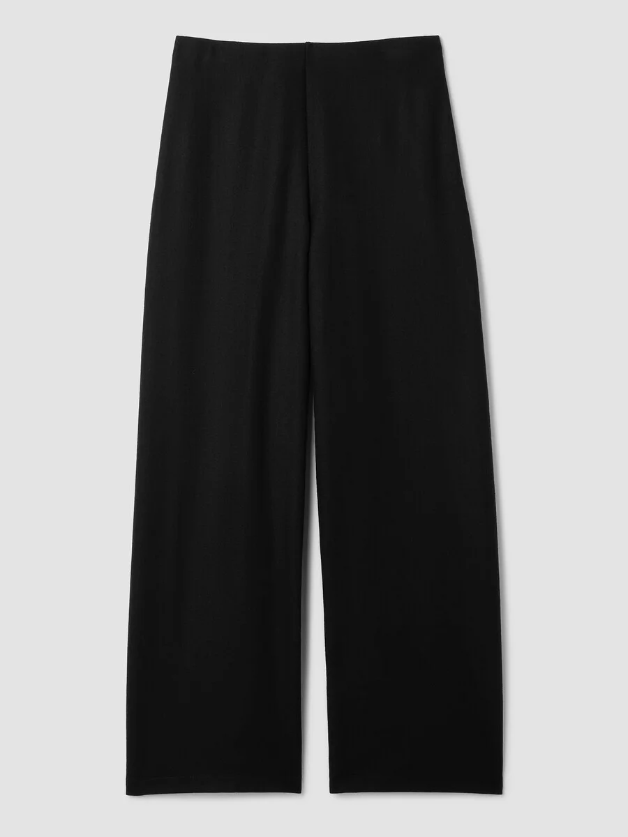 Felted Wool Jersey Wide-Leg Trouser - 1