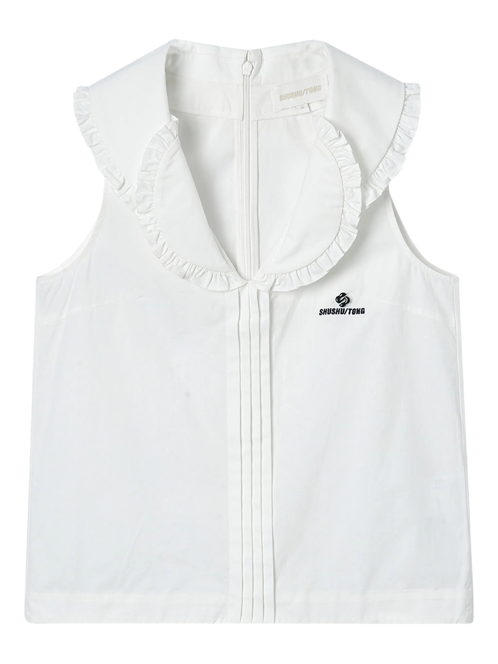 Shushu/tong Ruffled-collar Sleeveless Top - 1