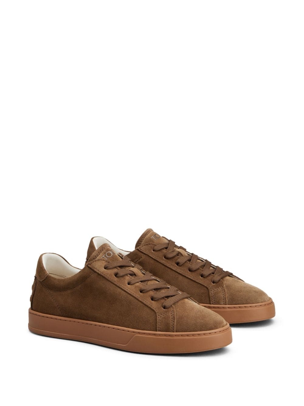 logo-embossed suede sneakers - 2