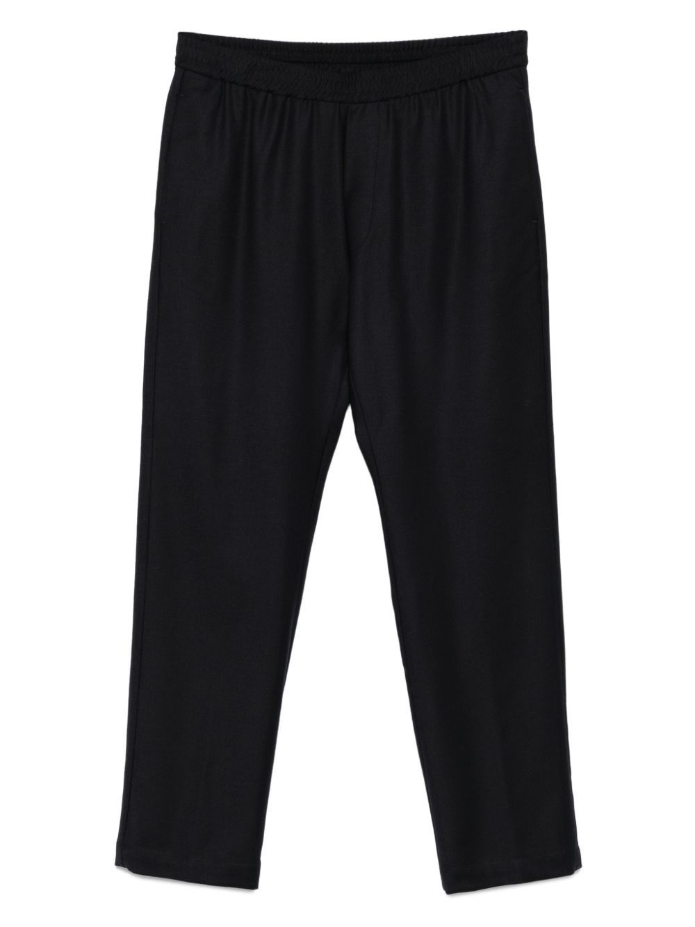elastic-waist wool trousers - 1