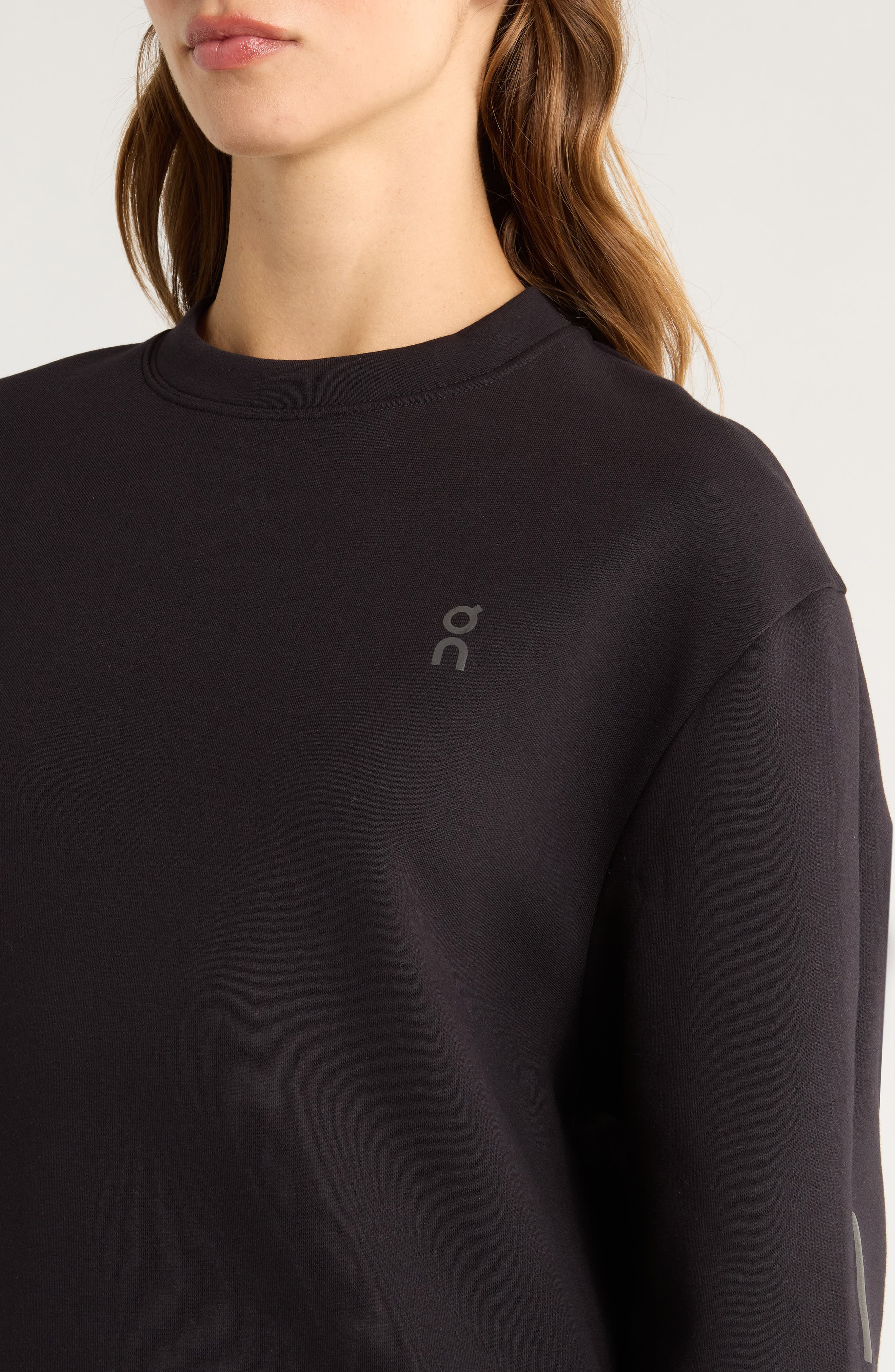 On Focus Tech Crewneck Sweatshirt in Black at Nordstrom - 4