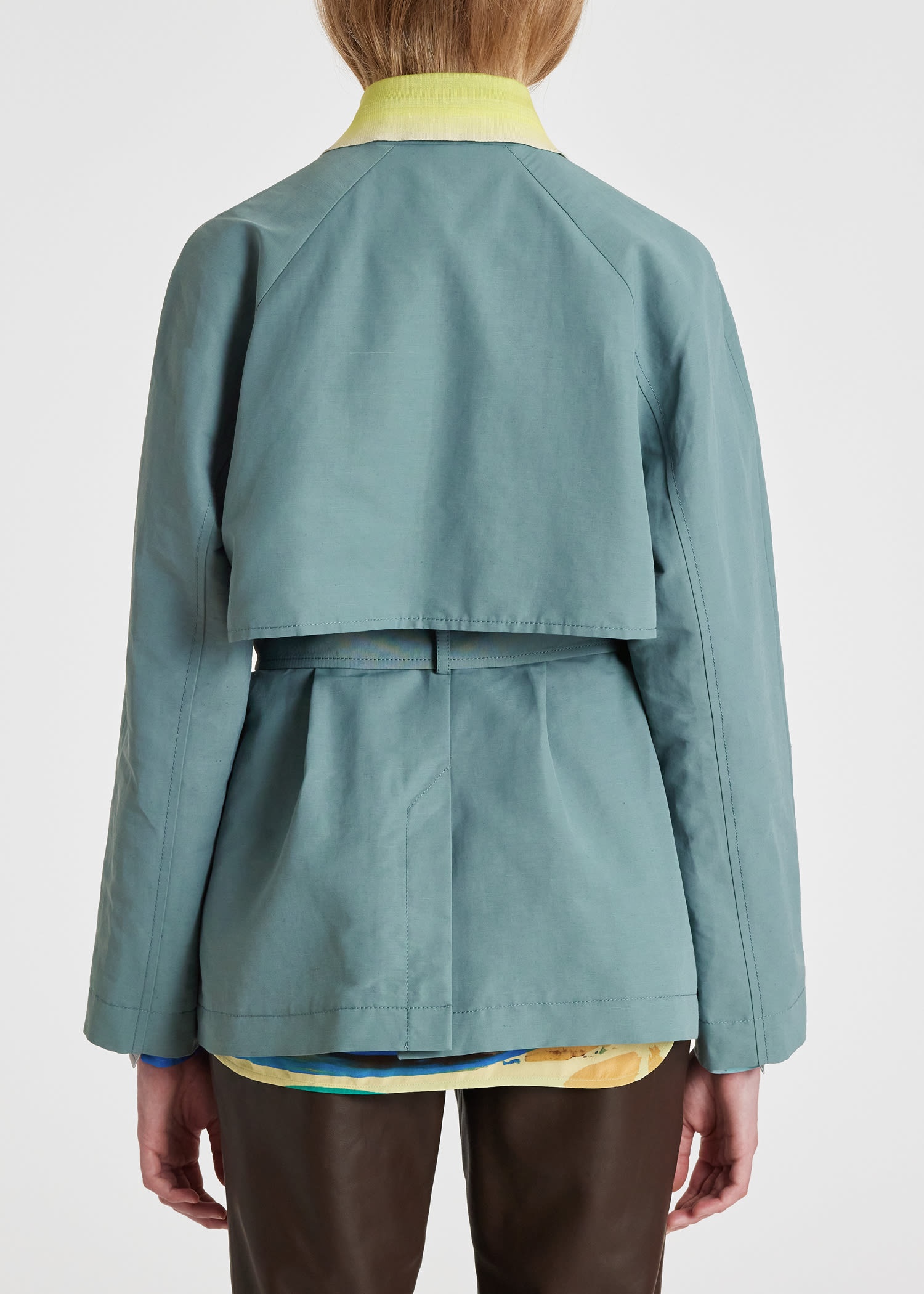 Linen-Blend Short Coat - 6