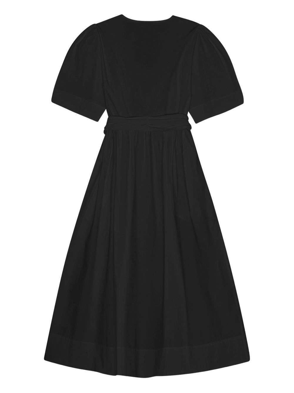 puff-sleeve belted dress - 2