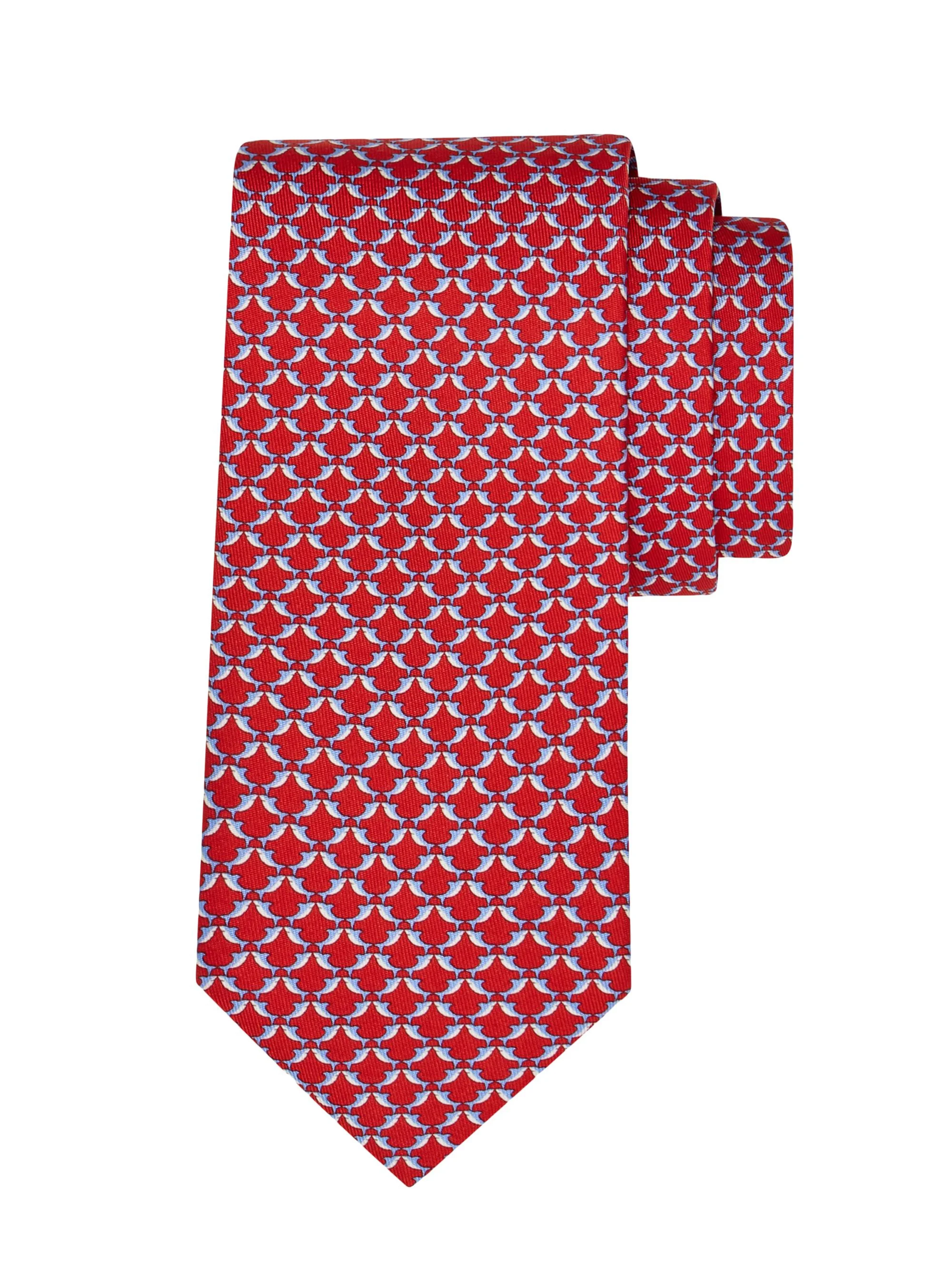 Men's Achille Silk Tie - Rosso - 1