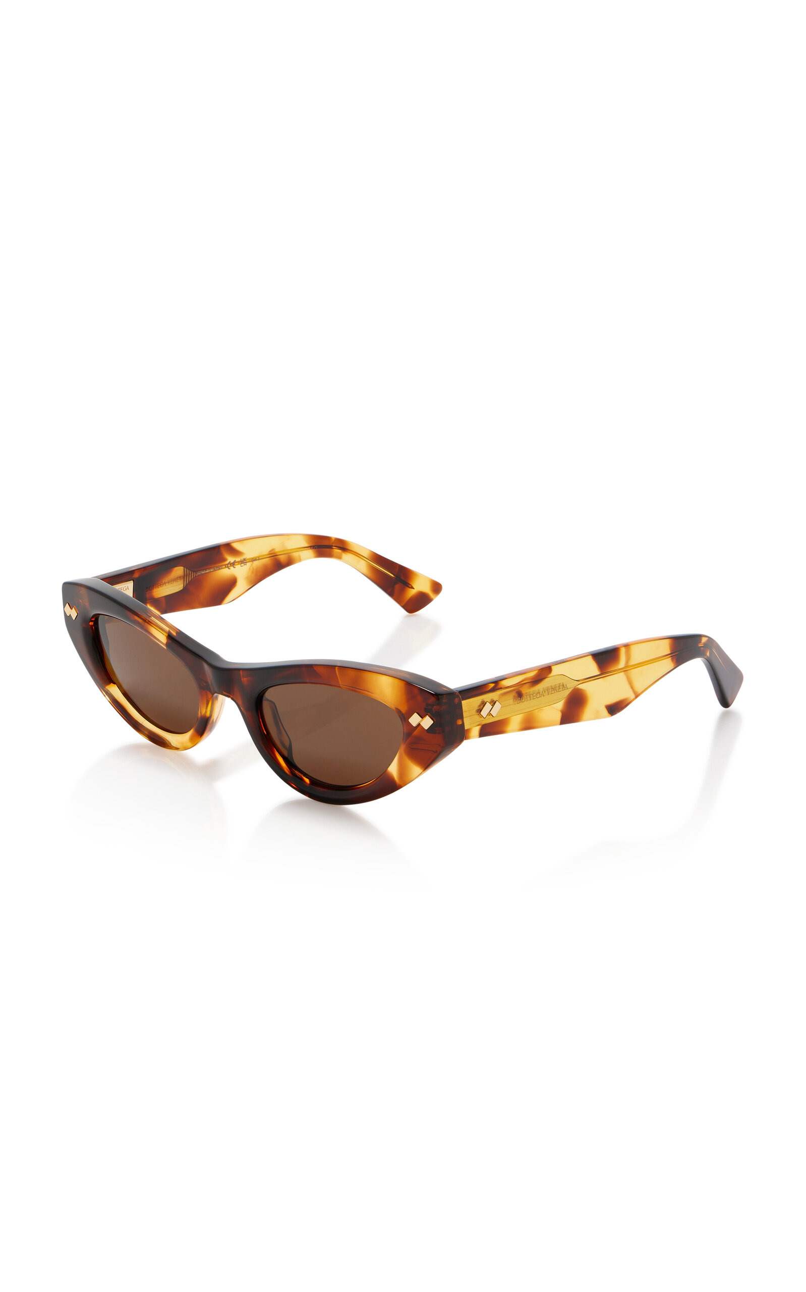 Bold Ribbon Stud Acetate Sunglasses brown - 3