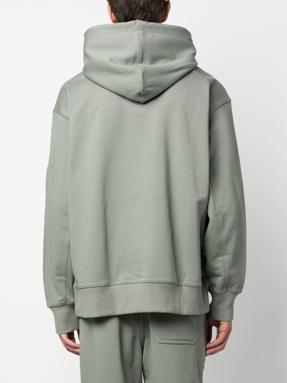 drawstring cotton-blend hoodie - 4
