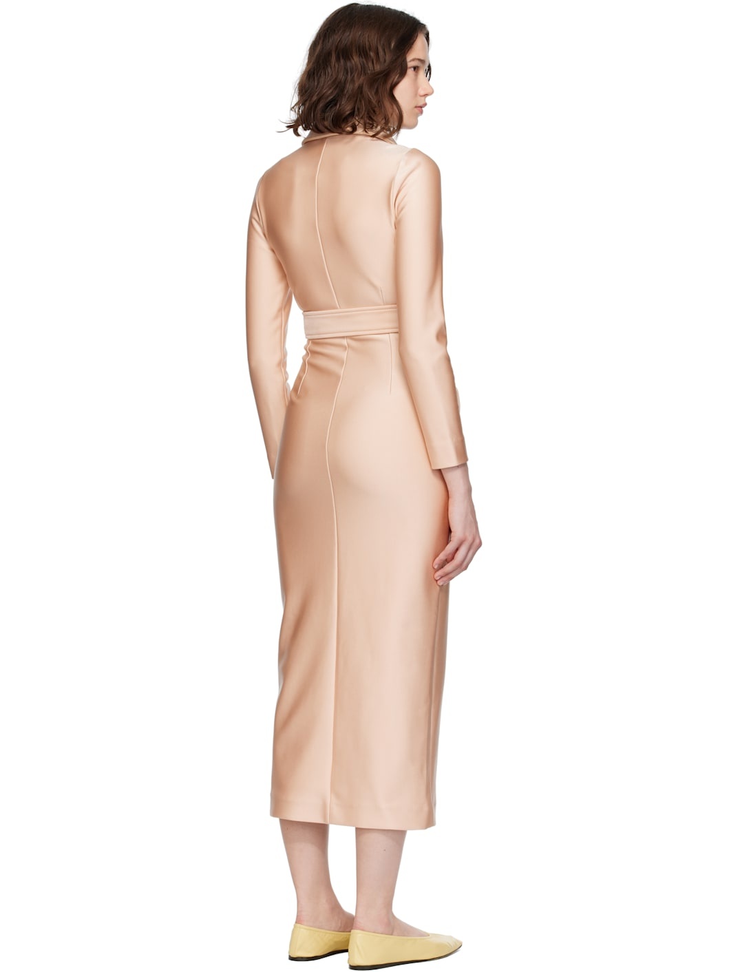 Beige Fitted Trench Coat - 3