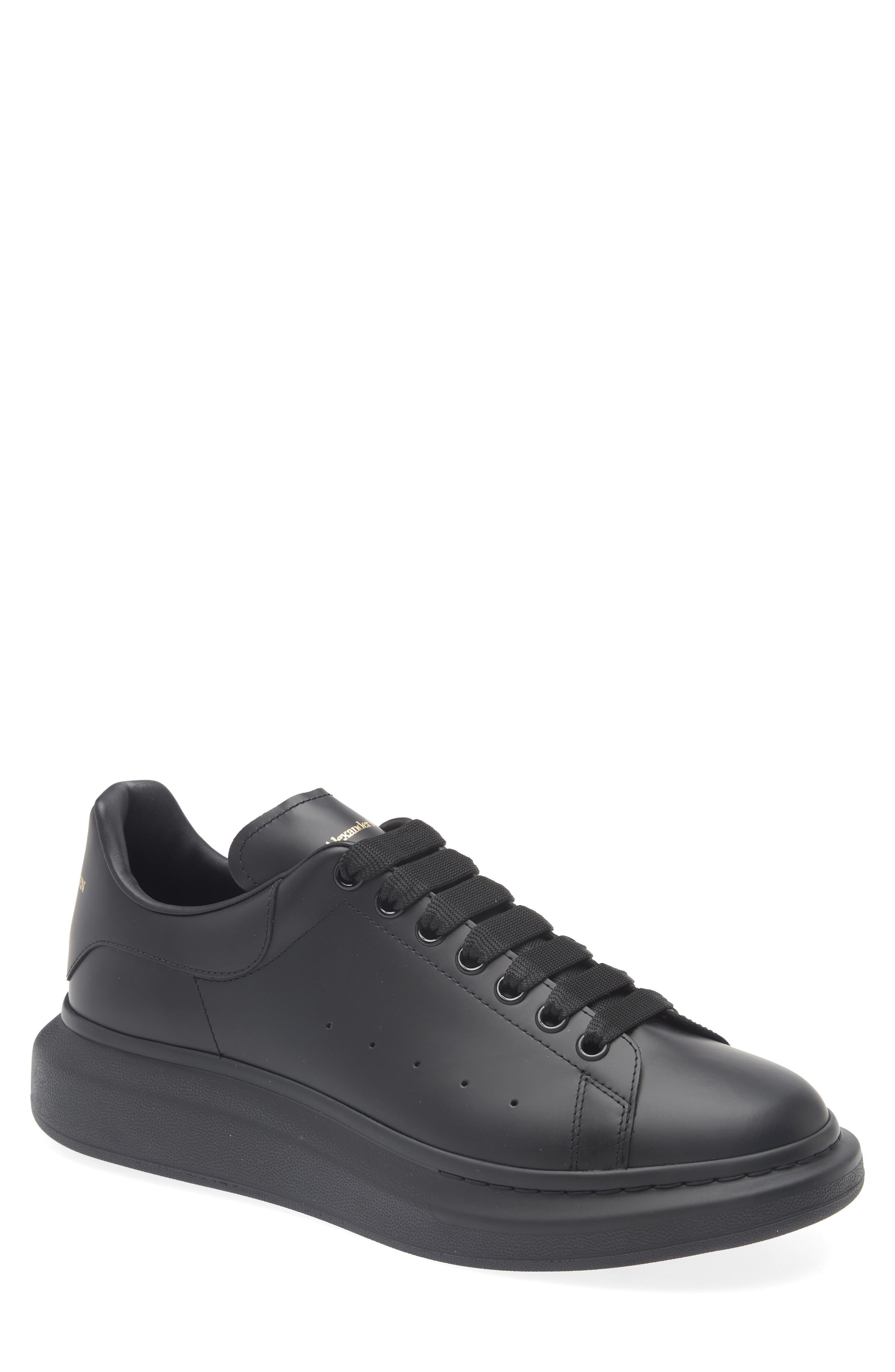 McQueen Oversized Sneaker in Black/Black at Nordstrom - 1