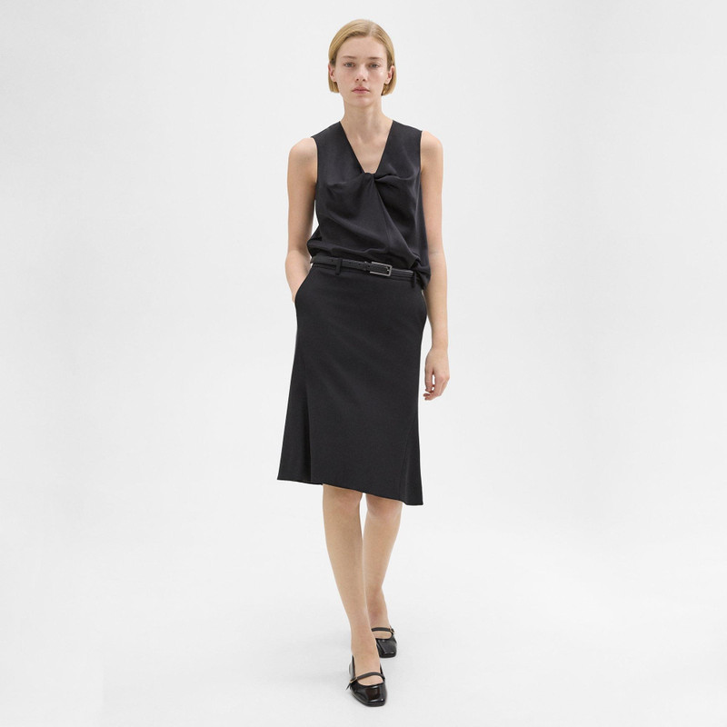 Theory Wool Gabardine Trumpet Skirt outlook