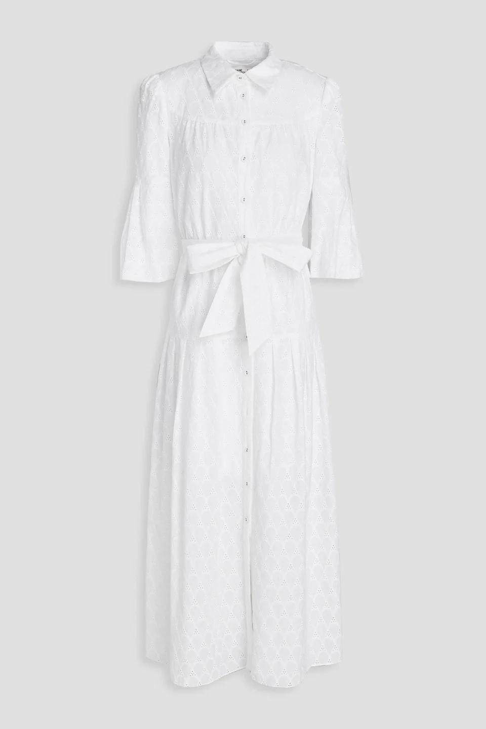 Aveena broderie anglaise cotton midi shirt dress - 1