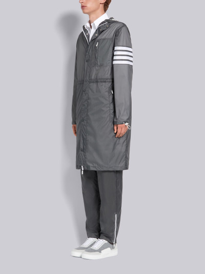 Thom Browne 4-Bar long hooded parka coat outlook