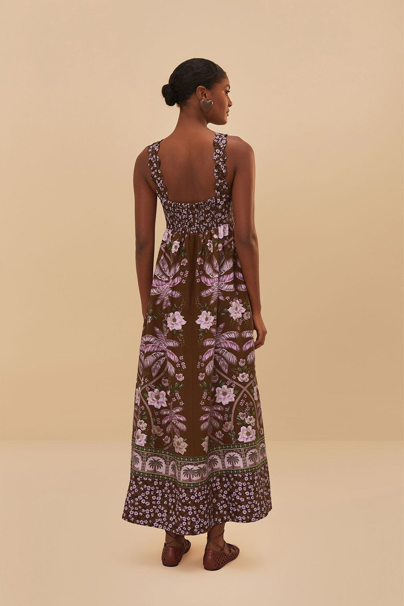 Brown Palm Dream Lenzing™ Ecovero™ Euroflax™ Maxi Dress 4