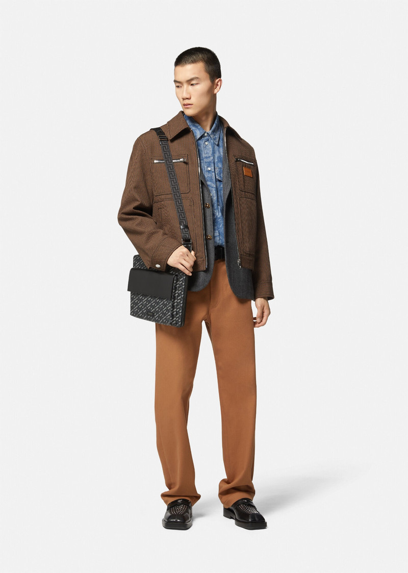 VERSACE Barocco Jacquard Denim Overshirt outlook