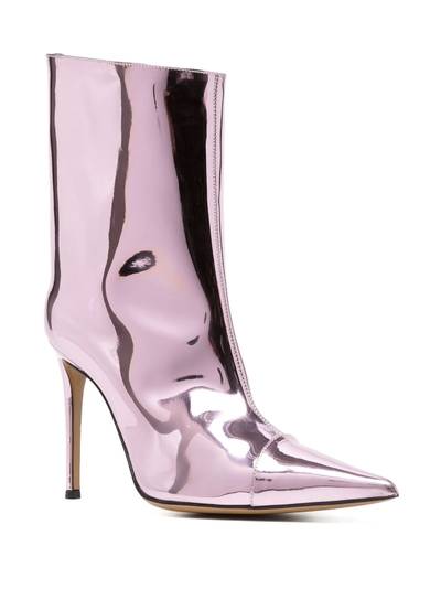 ALEXANDRE VAUTHIER metallic-finish 100mm ankle boots outlook