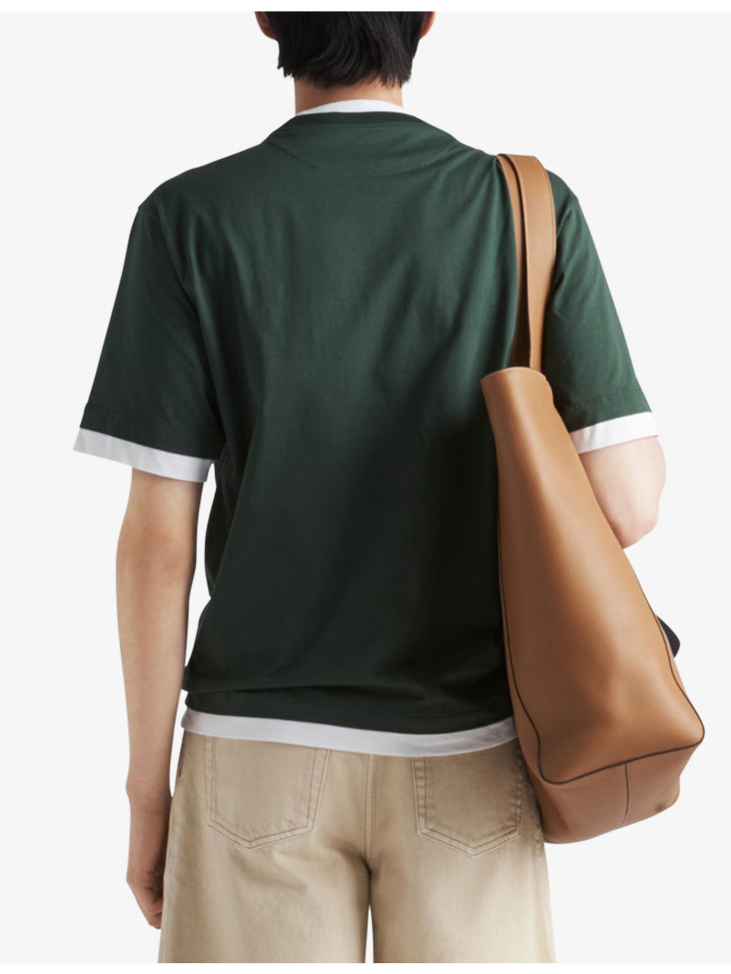 Boxy-fit layered cotton T-shirt - 4