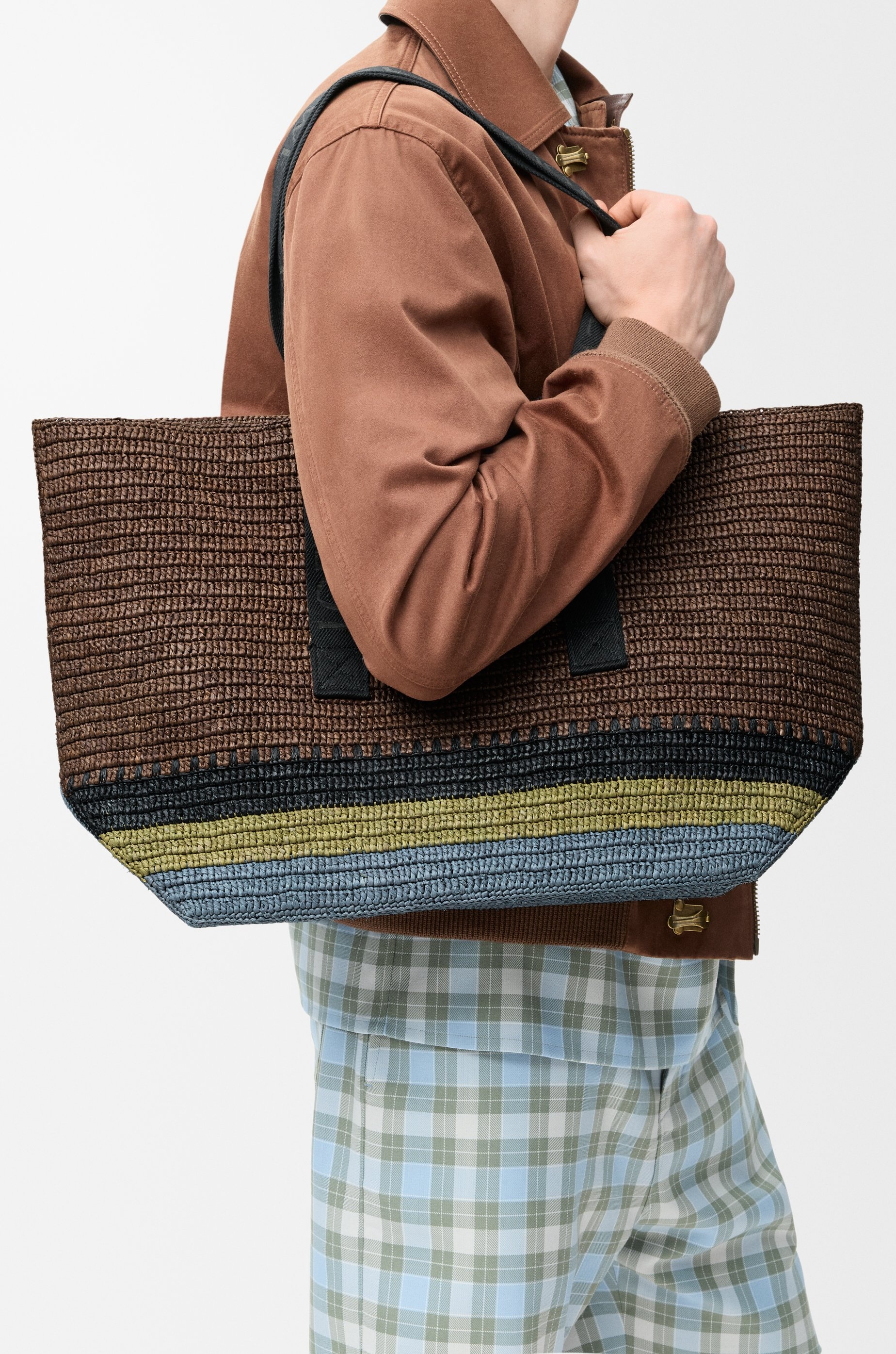 Fold Shopper in raffia - 2
