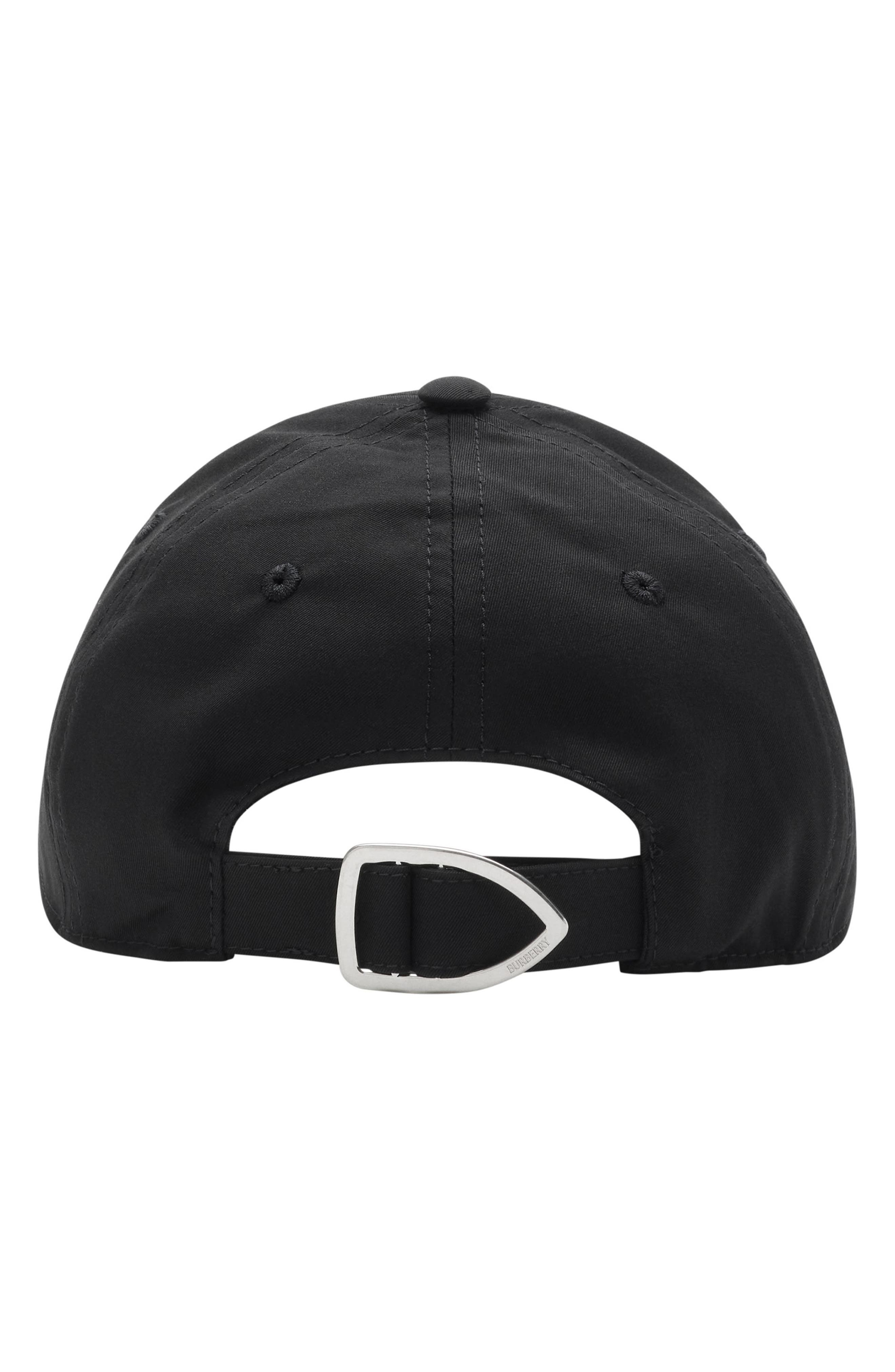 burberry Embroidered Logo Cotton Gabardine Baseball Cap in Black at Nordstrom - 3