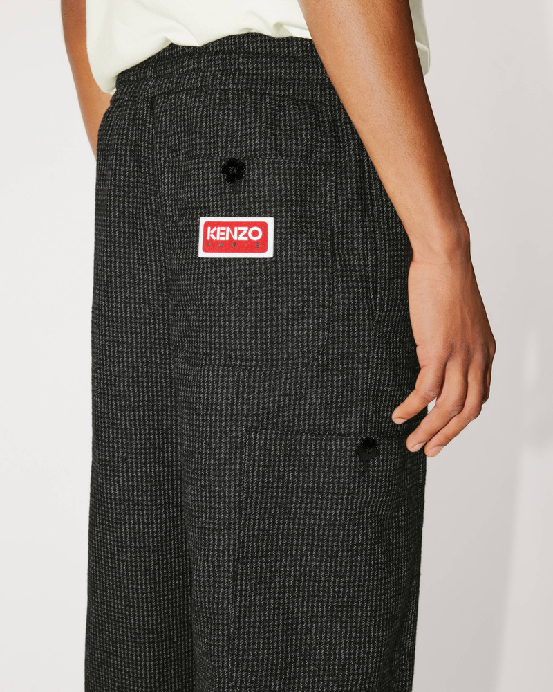 Checked wool cargo trousers 7