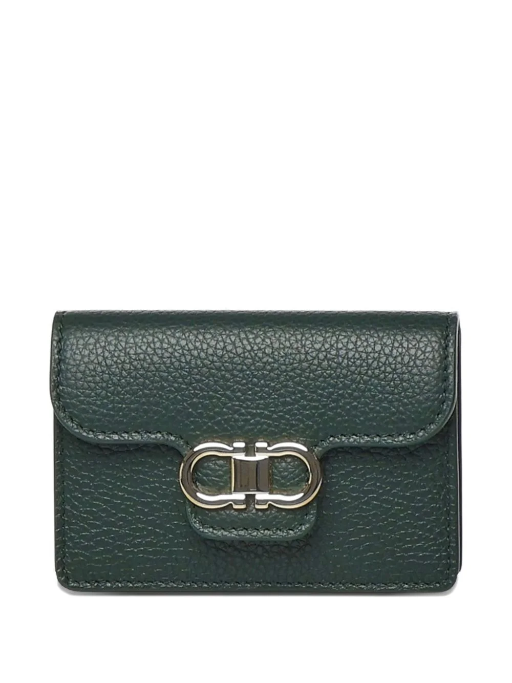 Gancini-buckle leather wallet - 1