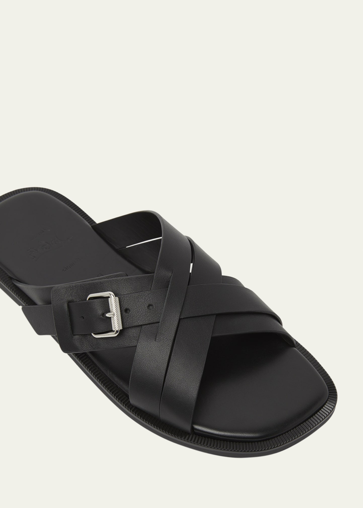 Men's Emircross Crisscross Leather Slide Sandals - 4