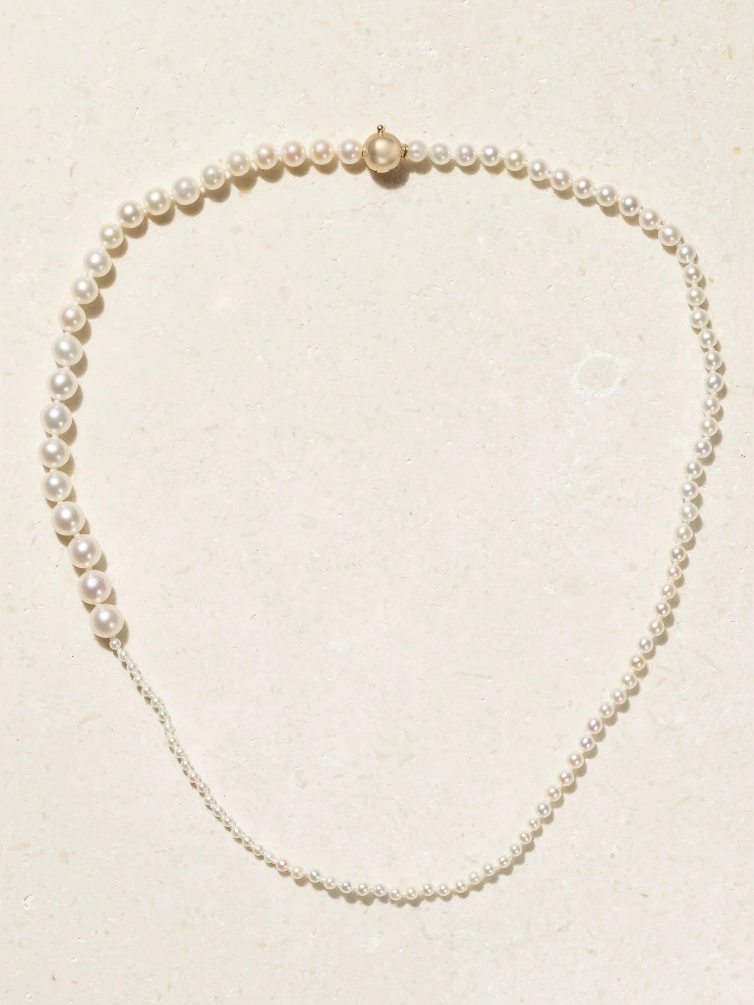 Petite Peggy 14-karat gold pearl necklace Gold - 1
