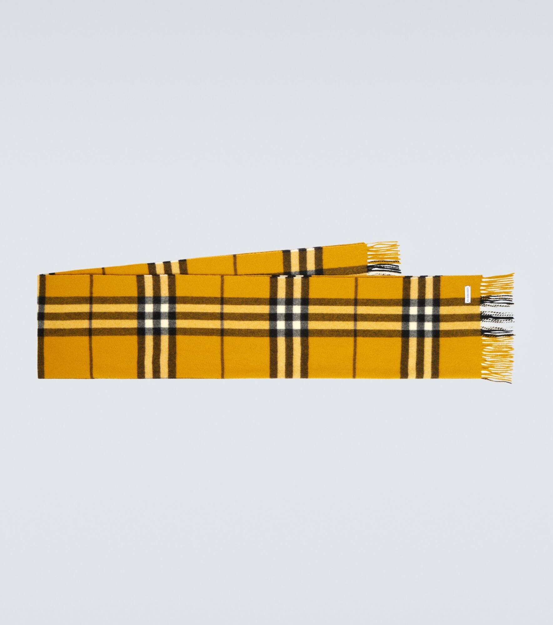 Burberry Check fringed cashmere scarf - 1