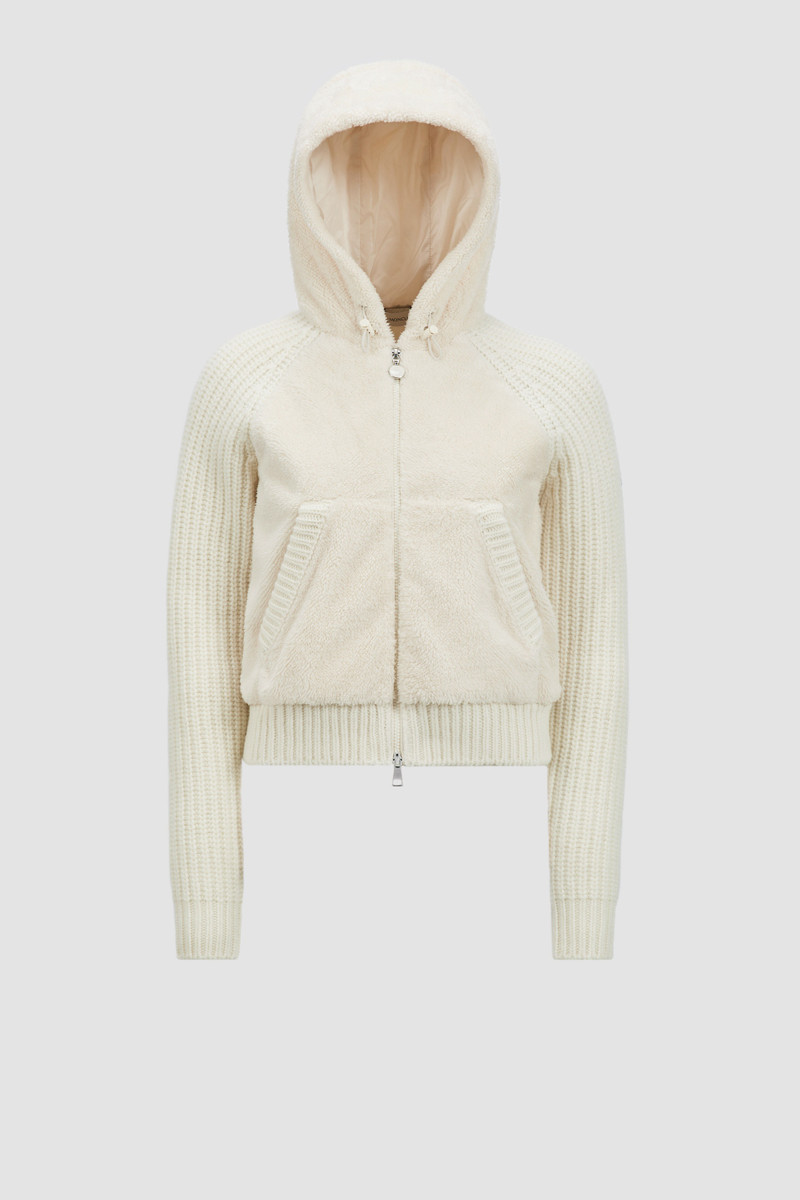 Padded Wool & Teddy Zip-up Hoodie 1
