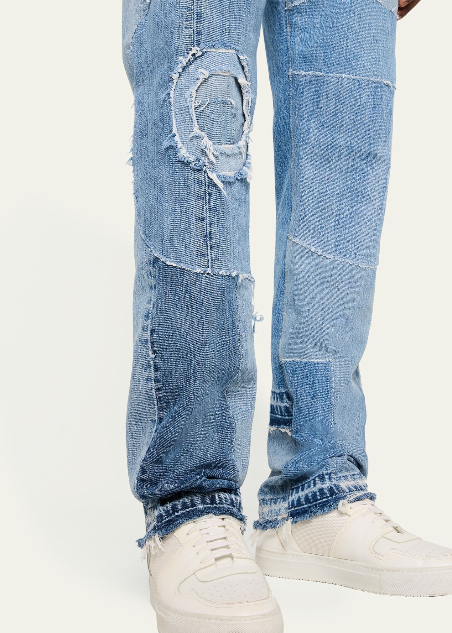 Men's Multi-Panel Straight-Leg Jeans - 5