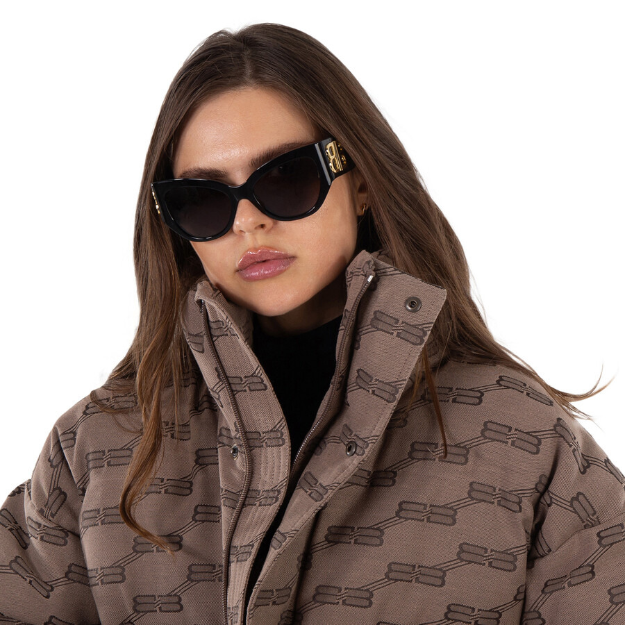 Balenciaga Grey Cat Eye Ladies Sunglasses BB0322S 002 55 - 3