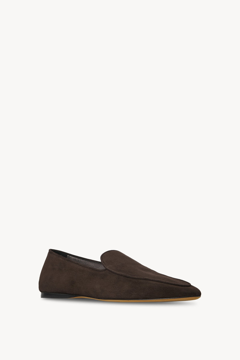 The Row Awar Flat Loafer in Suede outlook