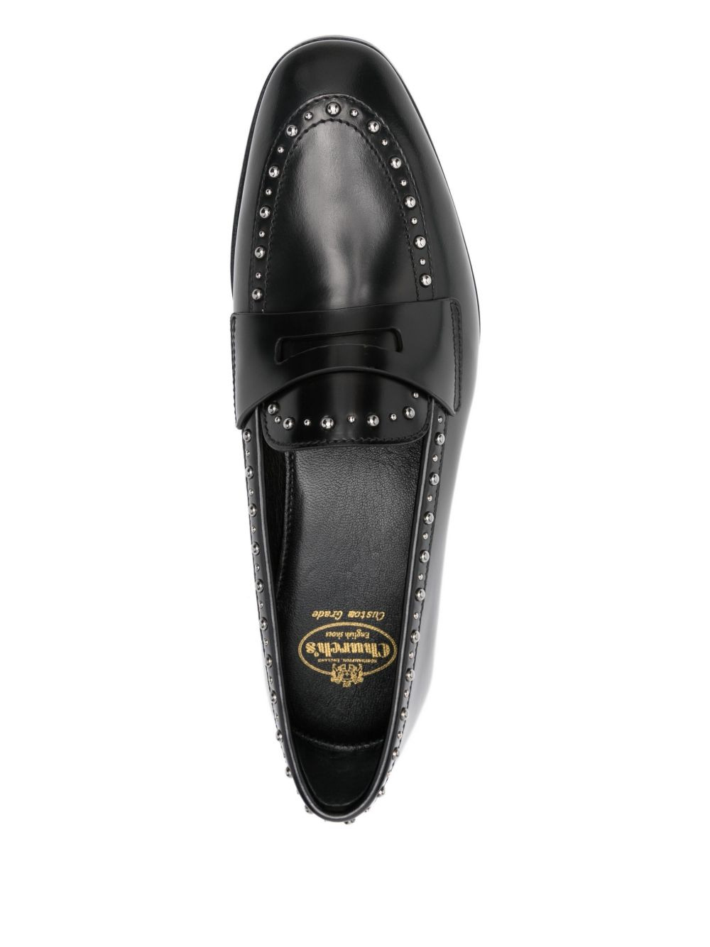 Onyx Met. studded penny loafers - 4