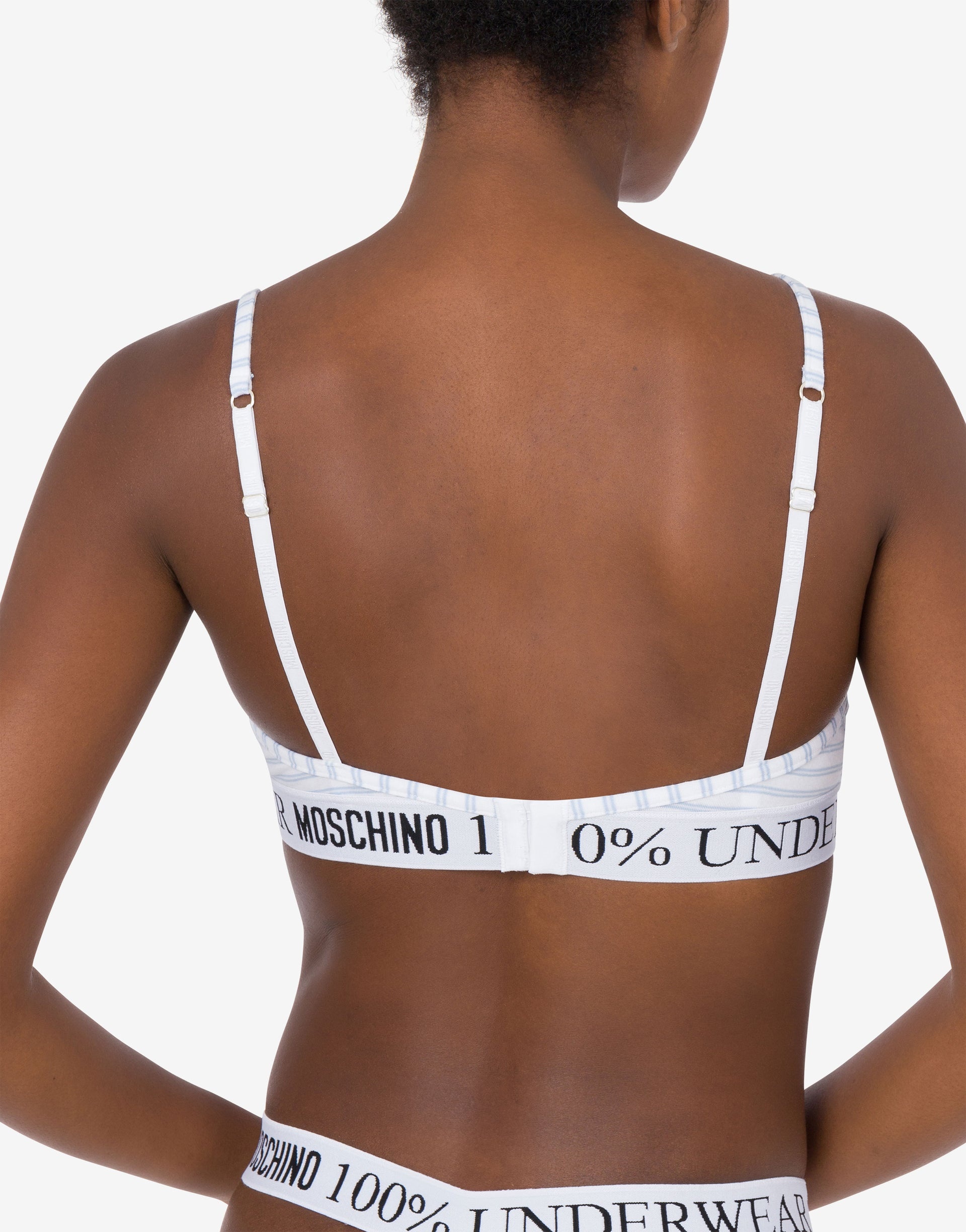 STRIPED STRETCH JERSEY BRA - 2