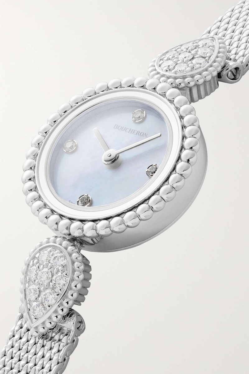 Serpent Bohème 23mm stainless steel, mother-of-pearl and diamond watch 3
